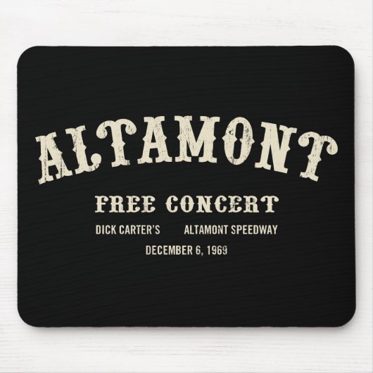 Altamont Free Concert Muismat (Voorkant)
