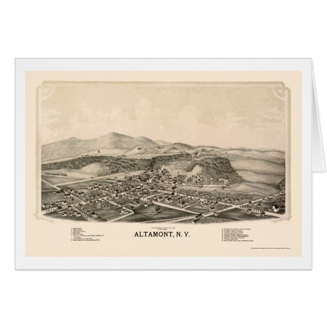 Altamont, NY Panoramic Map - 1889 (Voorkant Horizontaal)