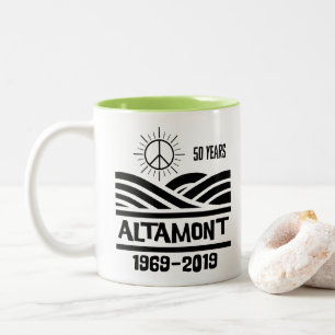 Altamont Speedway 1969-2019 50e verjaardag Tweekleurige Koffiemok
