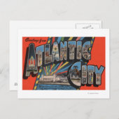 Altantic City, New Jersey - Large Letter Briefkaart (Voorkant / Achterkant)