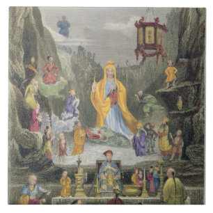 Altar Piece in the Yun Stzoo Stzee Temple, Ting- Tegeltje