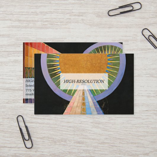 Altarpart, Group X, No.1 van Hilma af Klint Visitekaartje (Voorkant / Achterkant in situ)