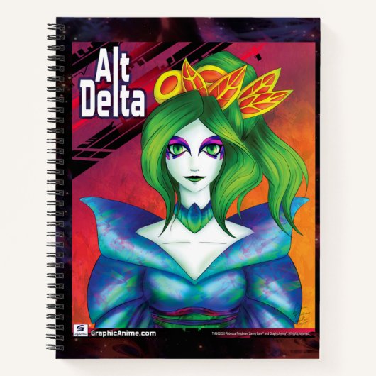 AltDelta schetsboek: Kabuki Green Notitieboek (Voorkant)