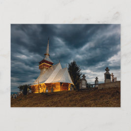 Alte Holzkirche von Chiscau in Rumänien Briefkaart