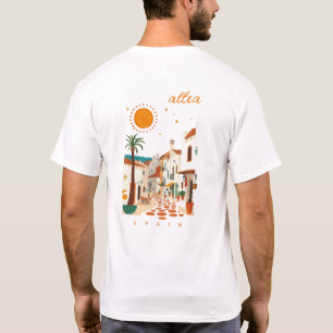 Altea Spanje mooi wit dorpslandschap kleding T-shirt