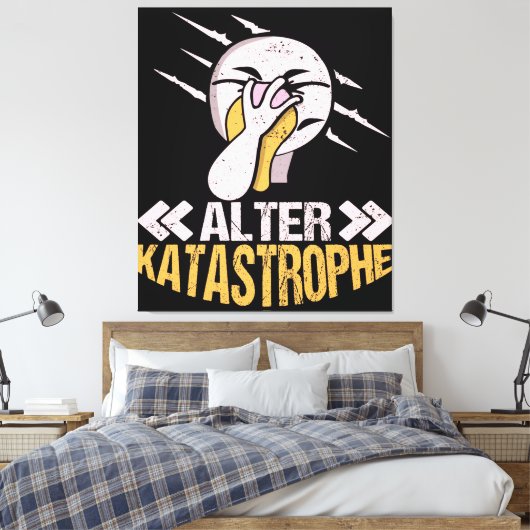 Alter Katastrophe Flamingo | Cadeaueigenaar Flamin Canvas Afdruk (Insitu (Slaapkamer))