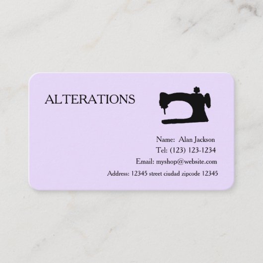 ALTÉRATIONS CARTES DE VISITE (Devant)