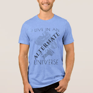 "Alternate Universe" Grijze tinten Abstract Ontwer Tri-Blend Shirt