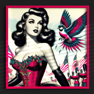 alternatief Corset Pin Up Poster