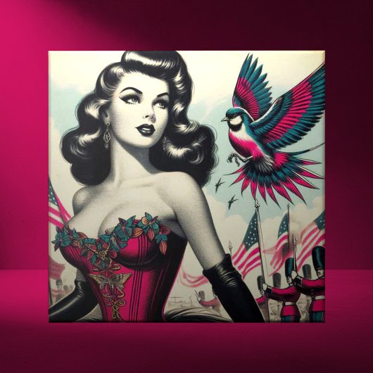  alternatief Corset Pin Up Tegeltje