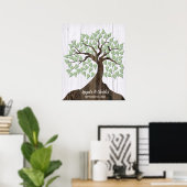 Alternatief gastboek Rustic Wood Tree Poster (Thuiskantoor)