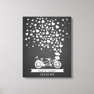 Alternatief gastenboek voor bruiloft canvas afdruk