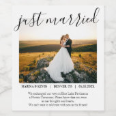 Alternatief Gewoon Getrouwd Aankondiging Wijn Etiket (Enkel label)