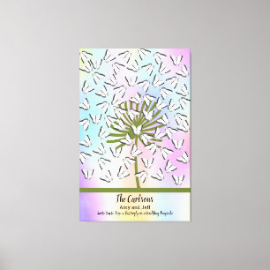 Alternatief voor het gastboek met Butterflies Canvas Afdruk