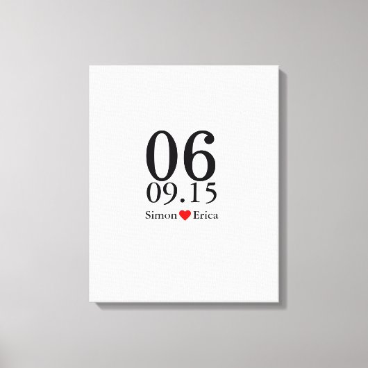 Alternatieve bruiloft gastenboek ondertekening can canvas afdruk (Voorkant)