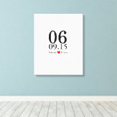 Alternatieve bruiloft gastenboek ondertekening can canvas afdruk (Insitu (Houten vloer))