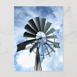 Alternatieve energie - Pinwheels Windmillvermogen Briefkaart