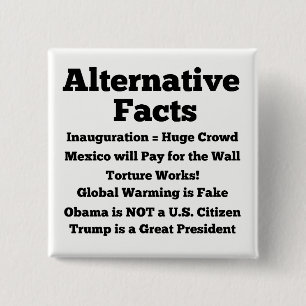 "Alternatieve feiten" Witte Button