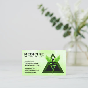 Alternatieve geneeskunde Light Green Caduceus Bizc Visitekaartje