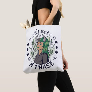 Alternatieve Gothic Girl Art Het is geen fase Draagtas
