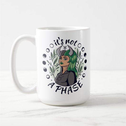 Alternatieve Gothic Girl Art Het is geen fase Koffiemok (Links)