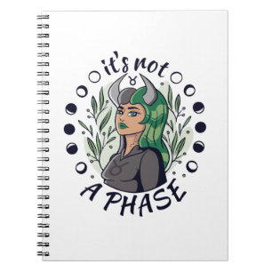 Alternatieve Gothic Girl Art Het is geen fase Notitieboek