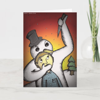 Alternatieve Kerstkaarten - de Sneeuwman van de Feestdagen Kaart