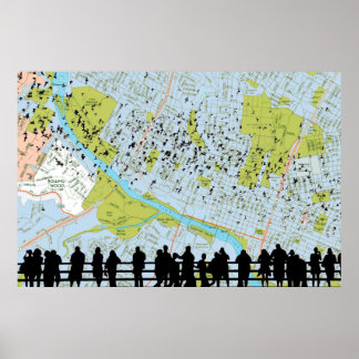 Alternatieve kleur voor afdrukken van bijtende vle poster