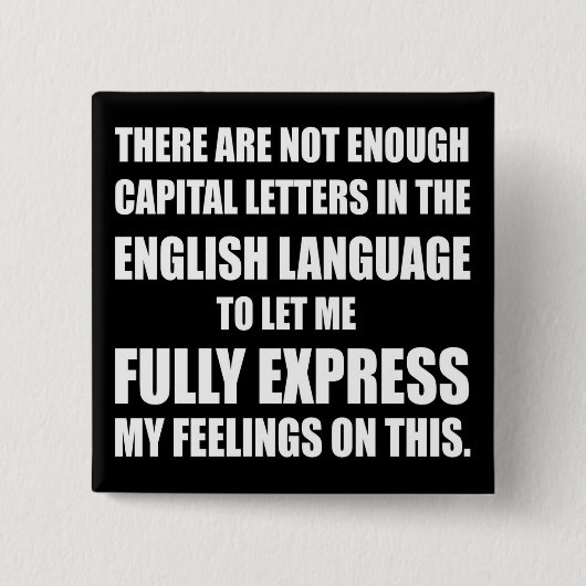 Alternatieve knop : Niet genoeg petten Vierkante Button 5,1 Cm (Voorkant)