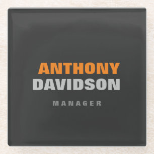 Alternatieve perfecte Oranje standaardtekst voor f Glazen Onderzetter