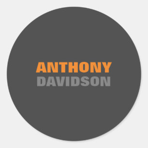 Alternatieve perfecte Oranje standaardtekst voor f Ronde Sticker