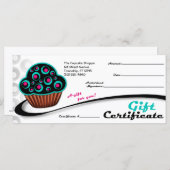 Alternatieve Retro Blauwgroen Cupcake - Cadeaubonn (Voorkant / Achterkant)