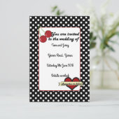 Alternatieve Rockabilly bruiloft uitnodiging (Staand voorkant)