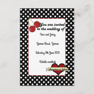 Alternatieve Rockabilly Wedding Invite Kaart