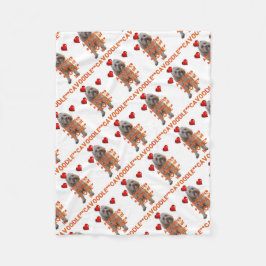 alternatieve spelling van LOVE is CAVOODLE Fleece Deken