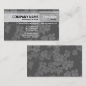 Alternatieve tafels - Bloemen - Grijs Visitekaartje (Voorkant / Achterkant)