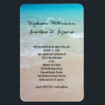 Alternative Beach Wedding Invitation Magnet<br><div class="desc">Faire-part de mariage magnétique pour un mariage à la plage. L'image verticale de l'eau turquoise de l'océan et du sable tropical de la plage est l'arrière - plan de cet invitation unique. La mariée et le marié invitent les invités, et tout le texte de cérémonie est facile à ajouter sous...</div>