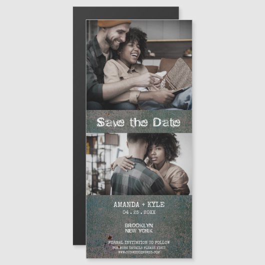 Alternative Engaged Hipster Couple Grunge Texture (Voorkant / Achterkant)