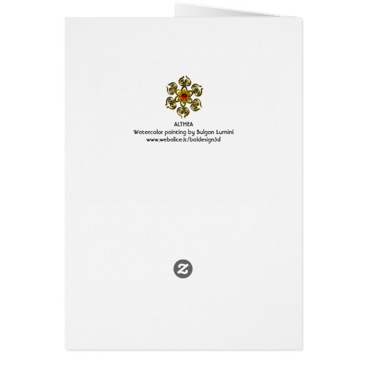 ALTHEA /Fée Whimsical sur la Fleur Rose (Dos)