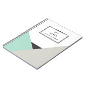Althea Mint & Grey Carnet personnalisé (Côté gauche)