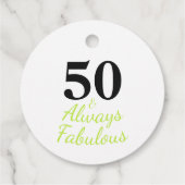 Altijd 50 en een geweldig verjaardagsfeestje bedankjes labels (Achterkant)