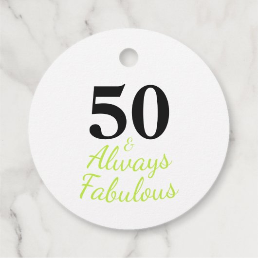 Altijd 50 en een geweldig verjaardagsfeestje bedankjes labels (Achterkant)