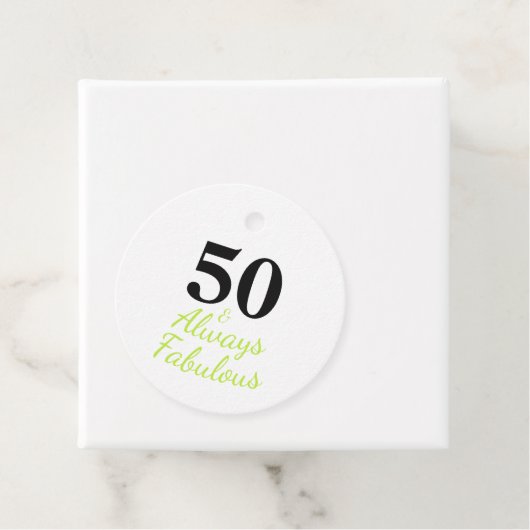Altijd 50 en een geweldig verjaardagsfeestje bedankjes labels (In situ)