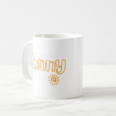 Altijd aan de zonnige kant koffiemok (Voorkant links)