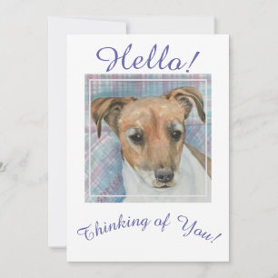 Altijd aan Jou Denkende Terrier Puppy Feestdagenkaart