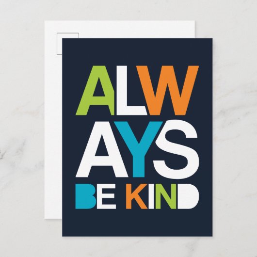 Altijd aardig zijn briefkaart (Voorkant / Achterkant)