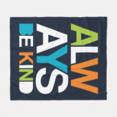 Altijd aardig zijn fleece deken (Voorkant (Horizontaal))