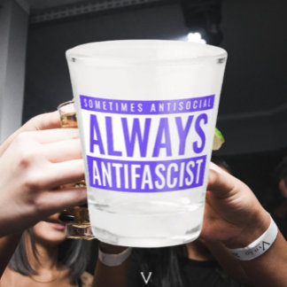 Altijd Antifascistisch Schot Glas – Blauw Vet