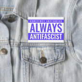 Altijd antifascistische Button – Blue Bold Stateme (Insitu)