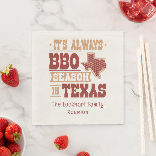 Altijd BBQ Seizoen in Texas Barbecue Gag Servet